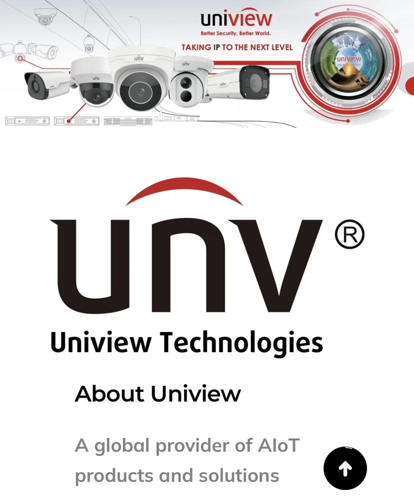 Uniview | Video Surveillance product illustration